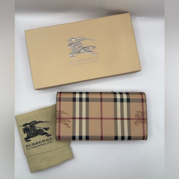 NEW BURBERRY HARRIS LONG WALLET CHECK PATTERN PRINT - Picture 7 of 9